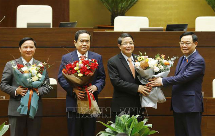 Các đồng chí Trần Thanh Mẫn, Nguyễn Đức Hải, Nguyễn Khắc Định là Phó Chủ tịch Quốc hội khóa XIV