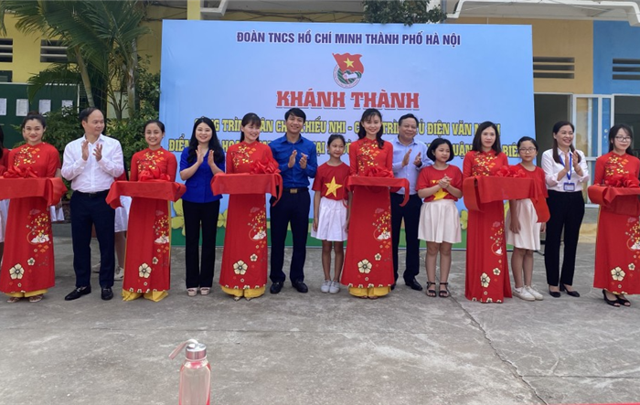 Hưởng ứng Chiến dịch Thanh niên tình nguyện hè 2022: Khánh thành điểm sinh hoạt văn hóa tặng thanh thiếu nhi phường Thượng Thanh